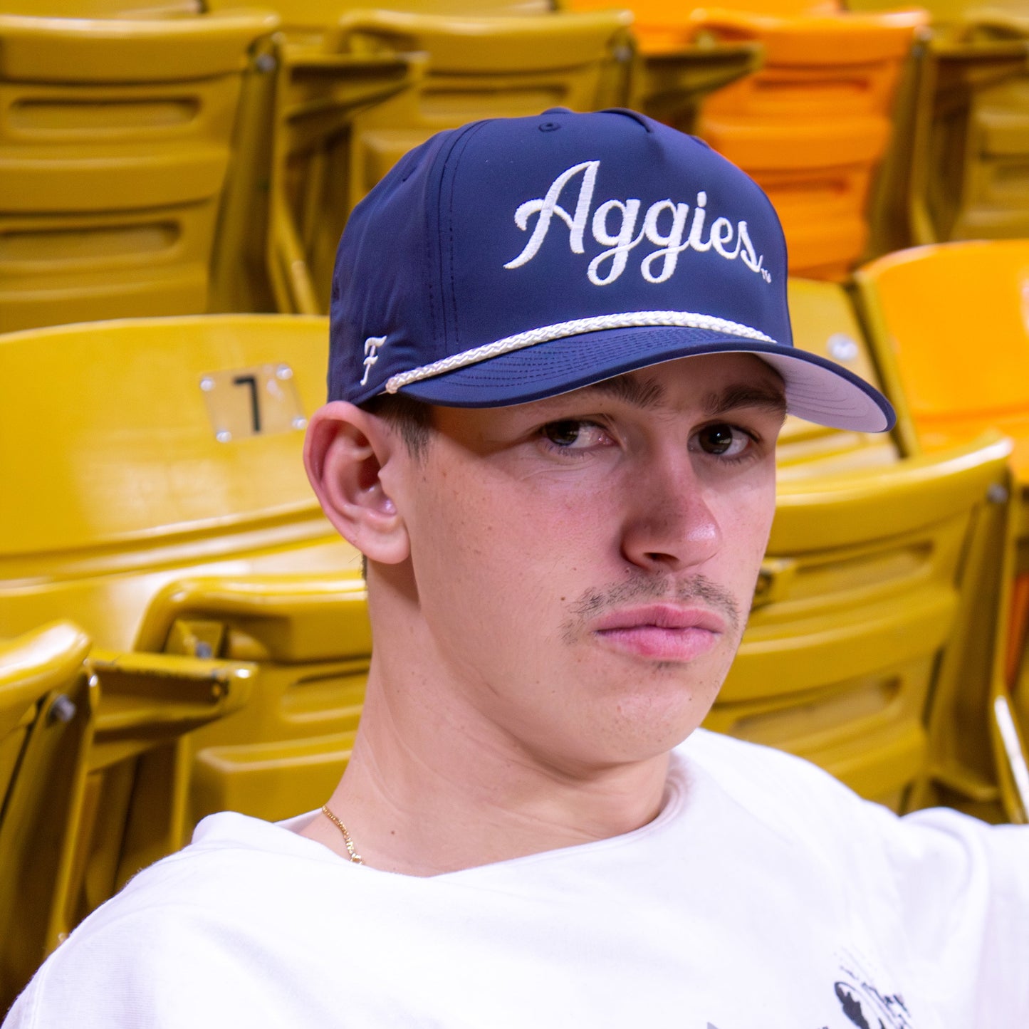 Navy Aggies Script Rope Hat