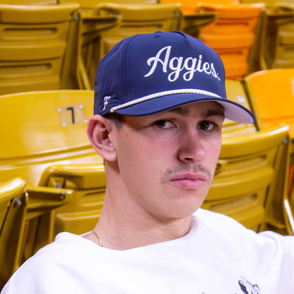 Navy Aggies Script Rope Hat